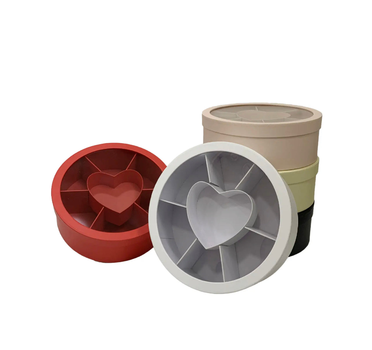 Round Multiple Partitions Box - forever roses store 
