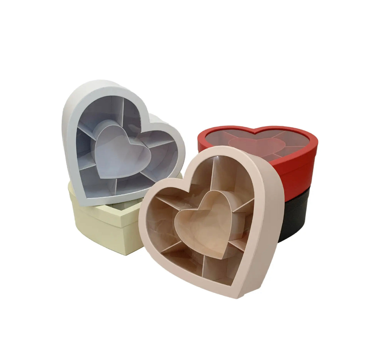 Heart Multiple Partitions Box - forever roses store 