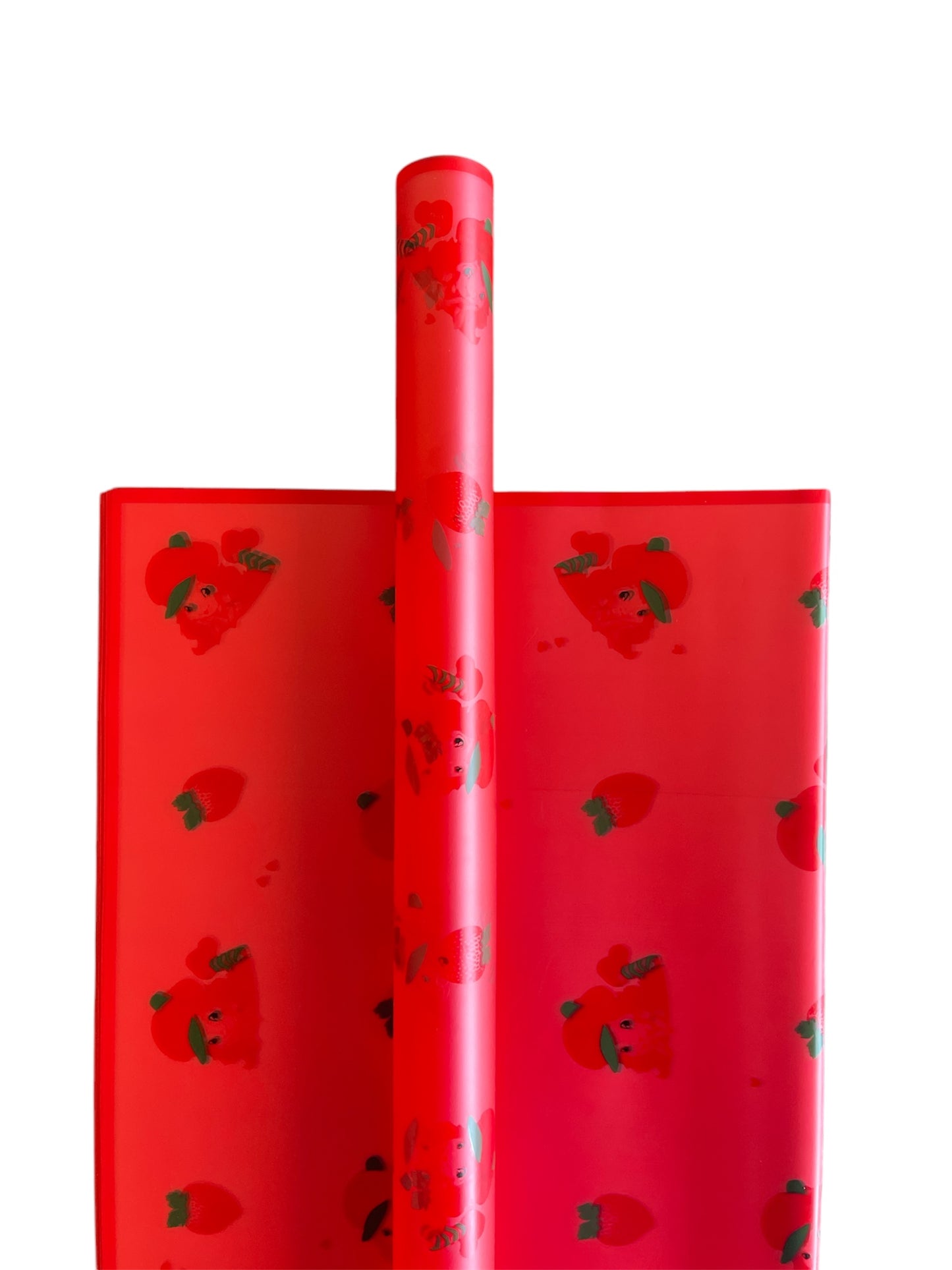 Strawberry Shortcake Flower Wrapping Paper - Red
