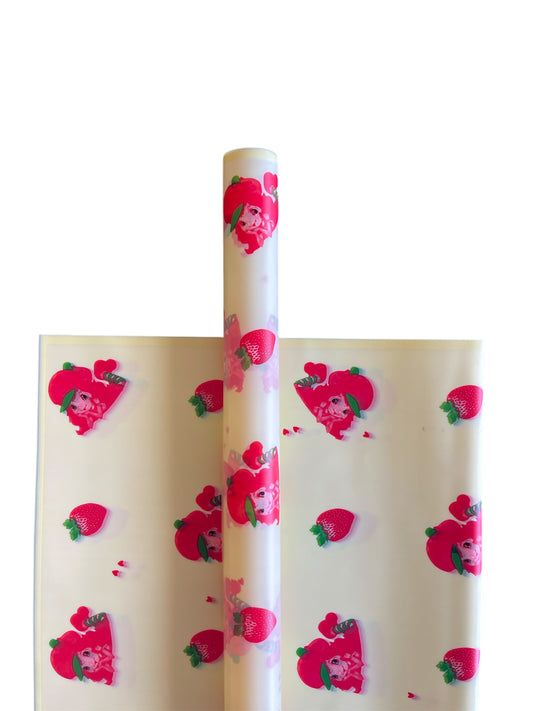 Strawberry Shortcake Flower Wrapping Paper - Yellow