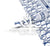 Dio Luxury Brand Flower Wrapping Paper - Blue