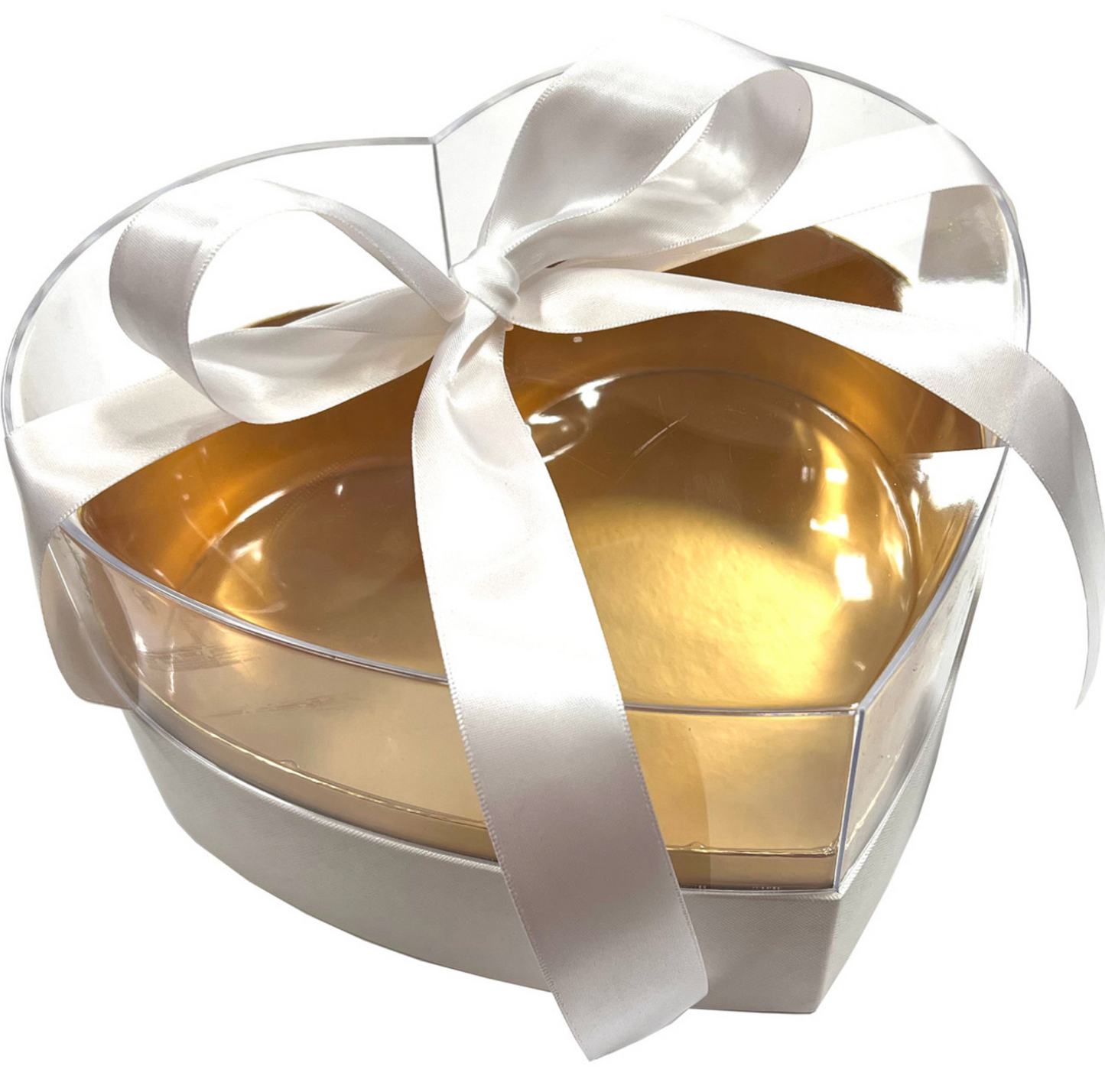 Acrylic Heart Box - White