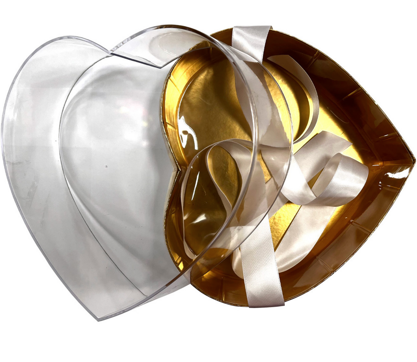 Acrylic Heart Box - White