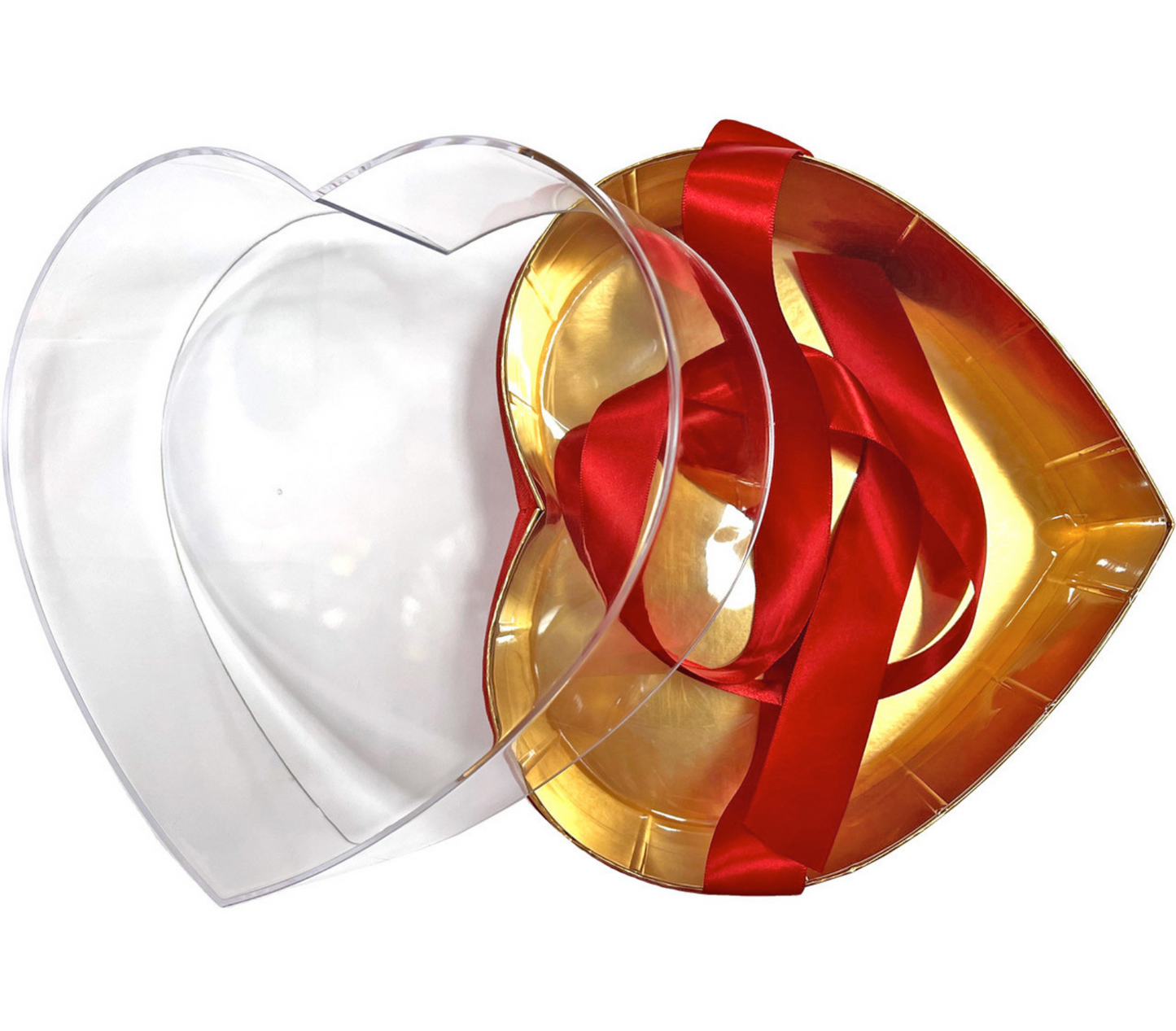 Acrylic Heart Box - Red