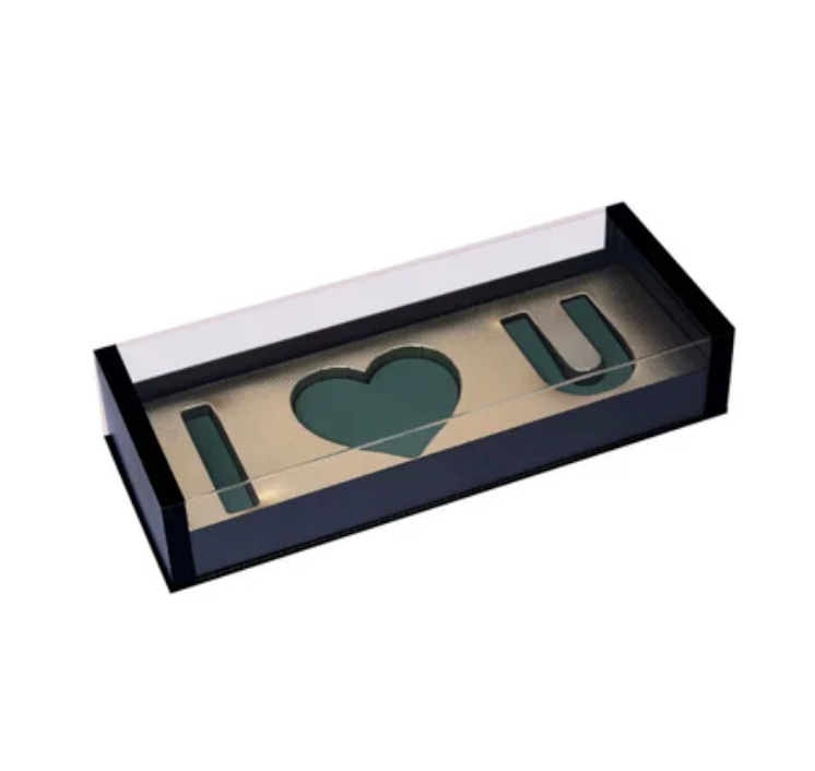 Acrylic I Love You Box - Black