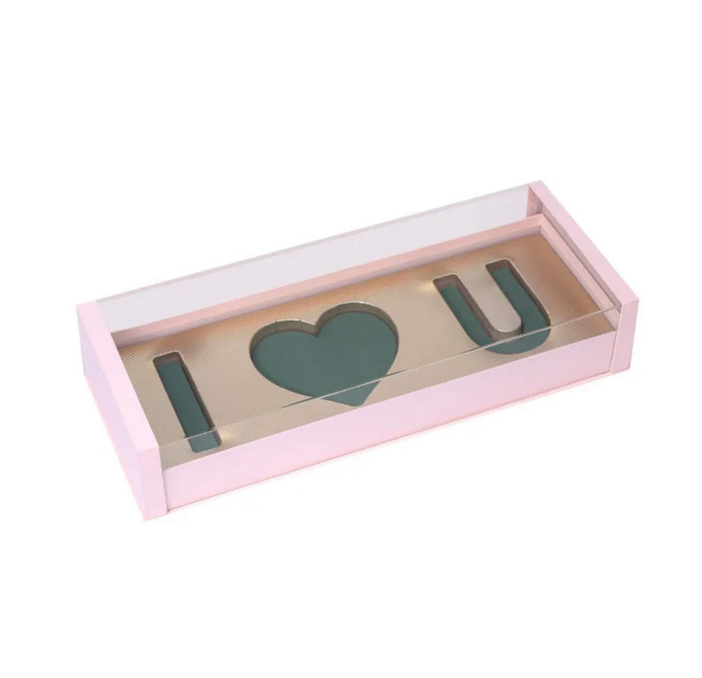 Acrylic I Love You Box - Pink