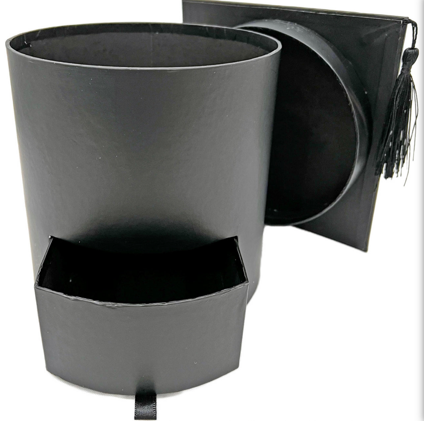 Graduation Flower Box With Drawer - Black