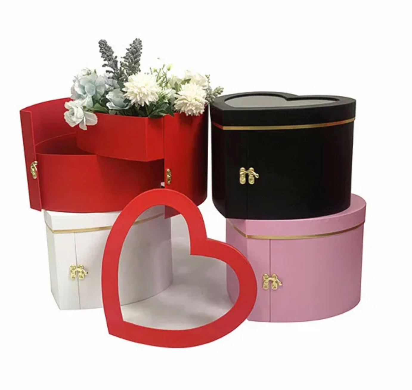 Luxury Double Layer Heart Box - Back