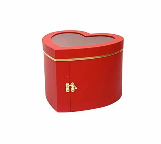 Luxury Double Layer Heart Box - Red