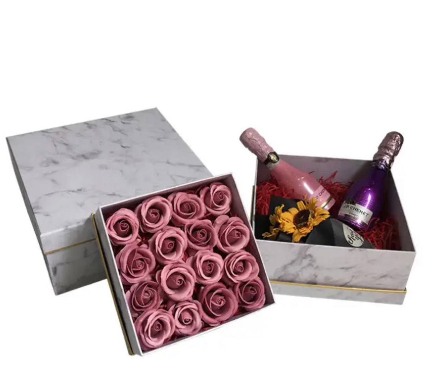 Marble Square Box - White