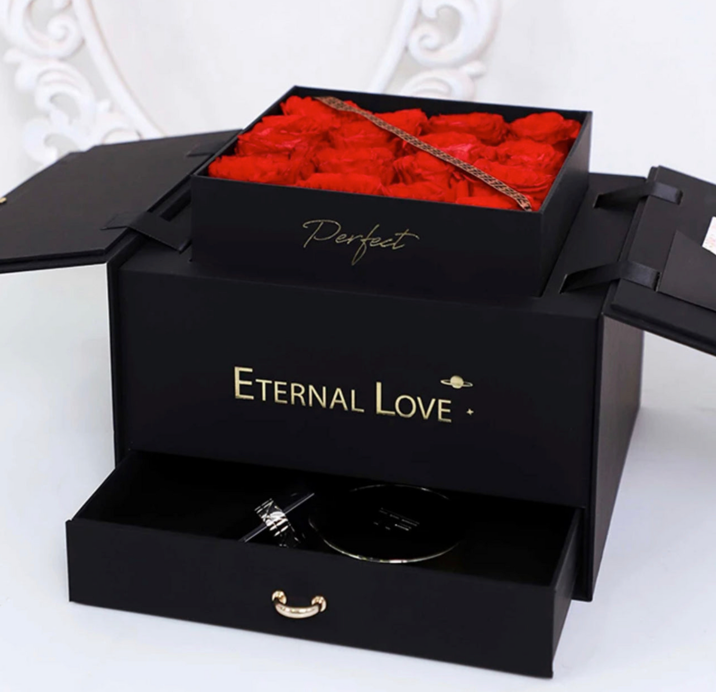Pop Up Square Box - Black