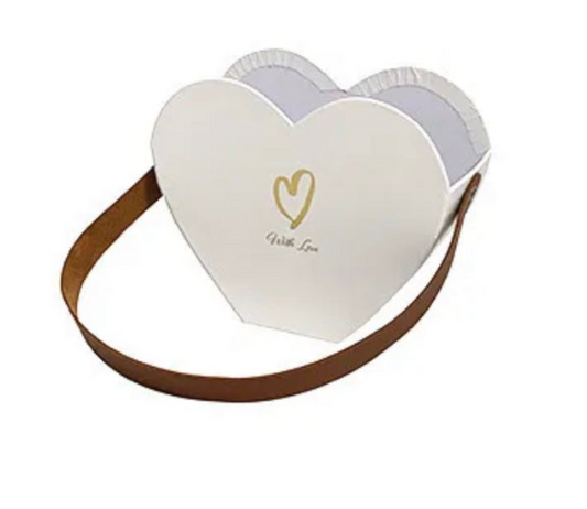 Mini Floral Purse with Strap - White