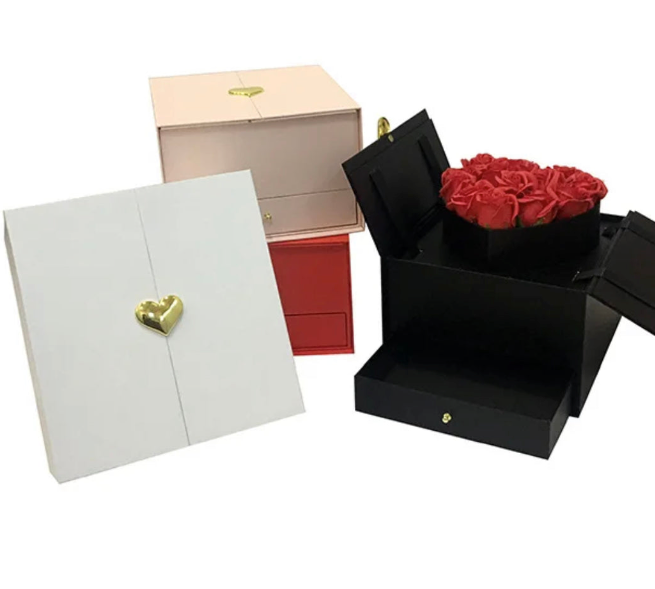 Pull Up Heart Box - Black