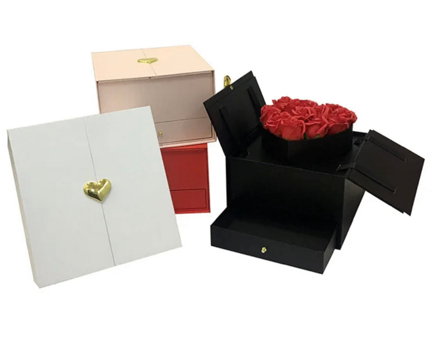 Pull Up Heart Box - Pink