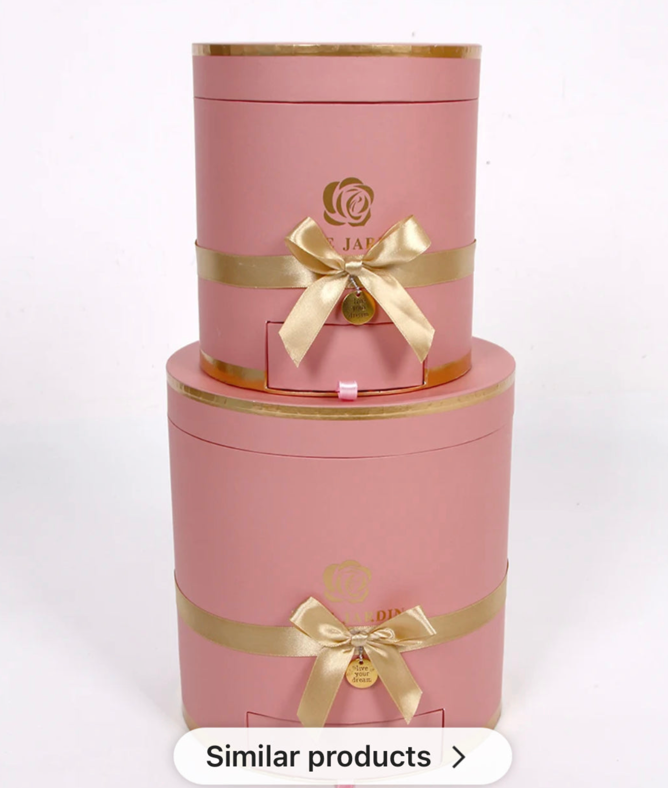 Round 2 Pcs Set Drawer Box - Pink – Forever Florist Supplies
