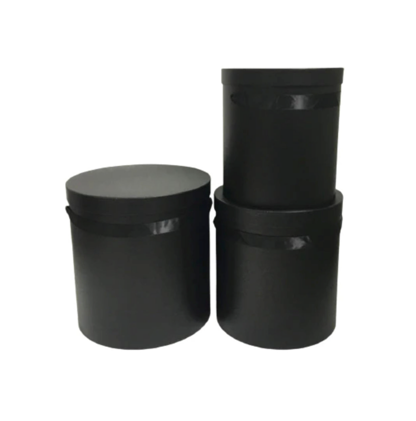 Round 3 Nested X-Large Floral Box - Black
