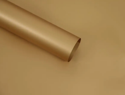 Double side Metallic Printed Flower Wrapping Paper - Gold