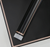 Clear Edges With Gold Line Flower Wrapping Paper - Black