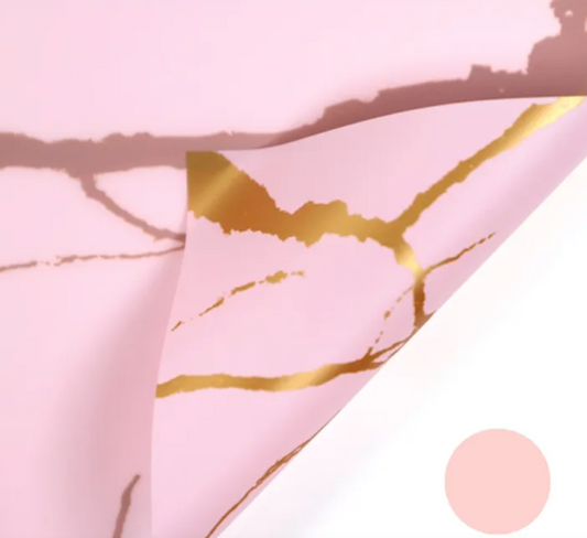 Marble flower Wrapping Paper - Pink