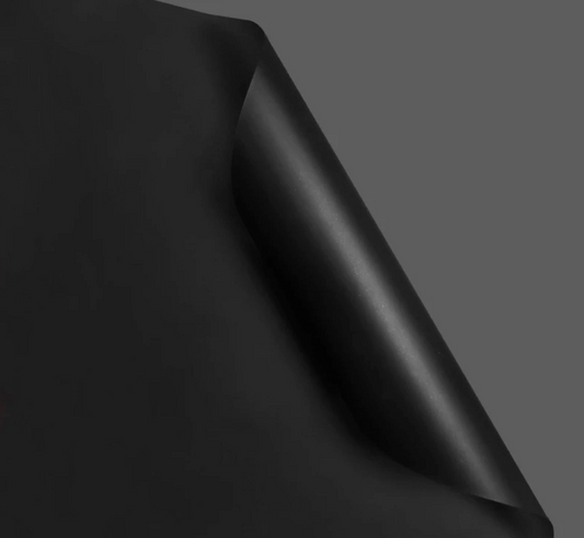 Plain Solid Color Flower Wrapping  Paper - Black