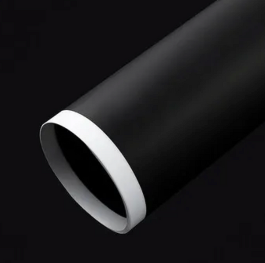 Two Tone Edges Flower Wrapping Paper - Black