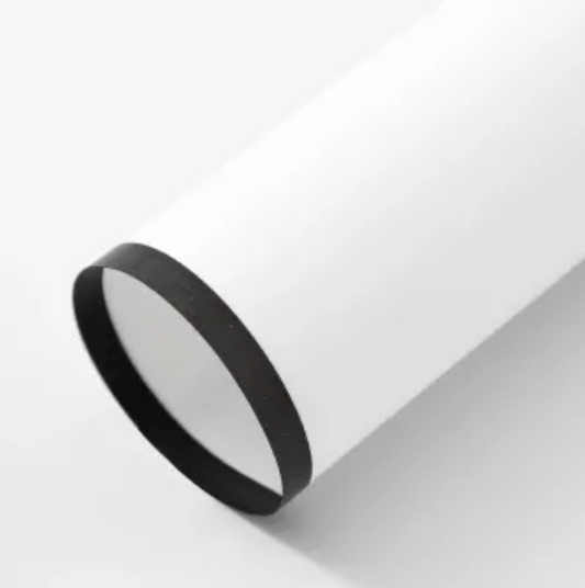 Two Tone Edges Flower Wrapping Paper - White