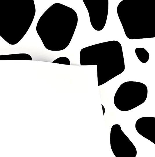 Cow Print Wrapping Paper - Black
