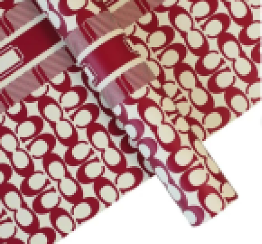 Coch Luxury Brand Flower Wrapping Paper - Burgundy