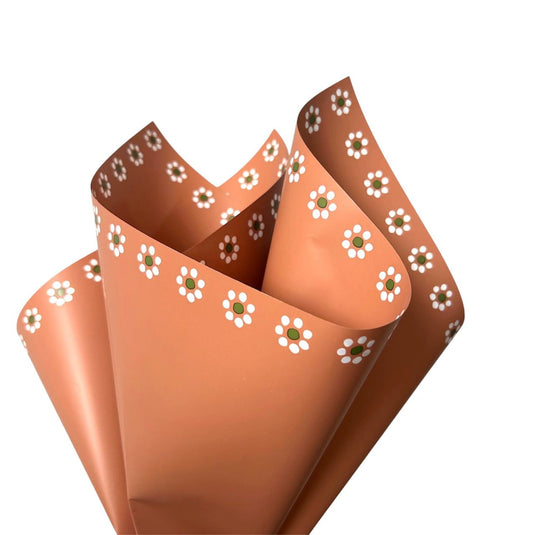 Barro Flower Wrapping Paper - Brown