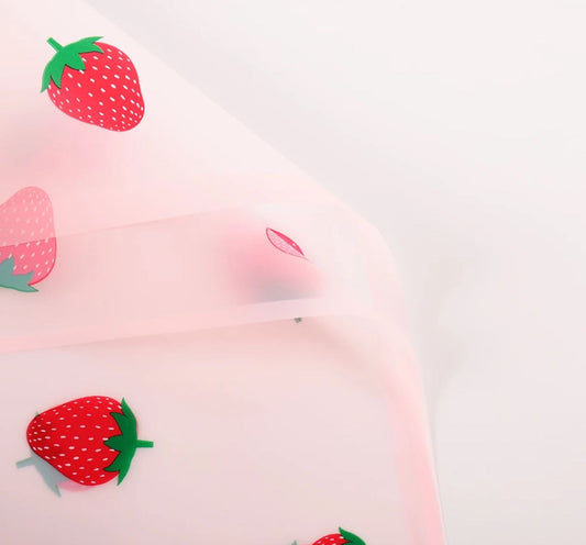 Strawberry's Flower Wrapping Paper - Pink