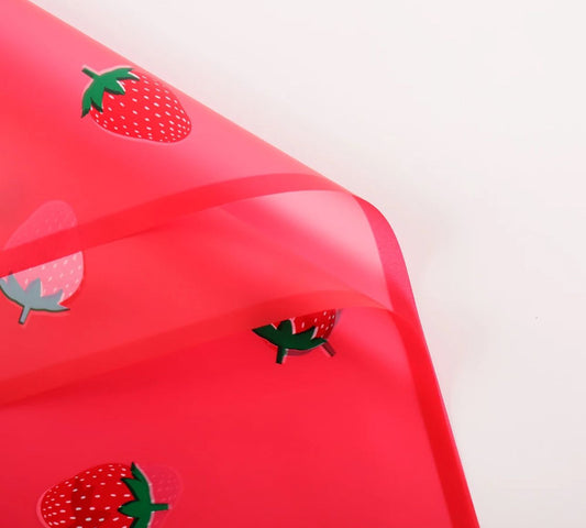 Strawberry's Flower Wrapping Paper - Red