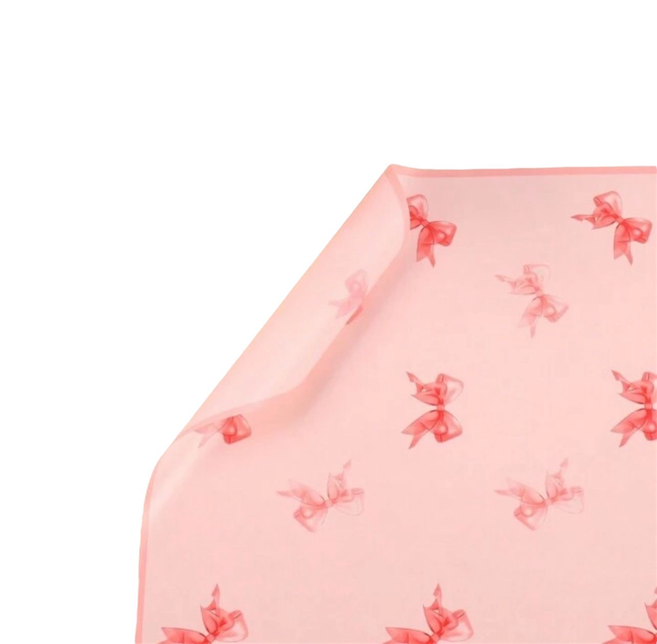 Bow's Flower Wrapping Paper - Pink & Pink Edges