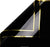 Shiny Gold Edge Flower Wrapping Paper -Black