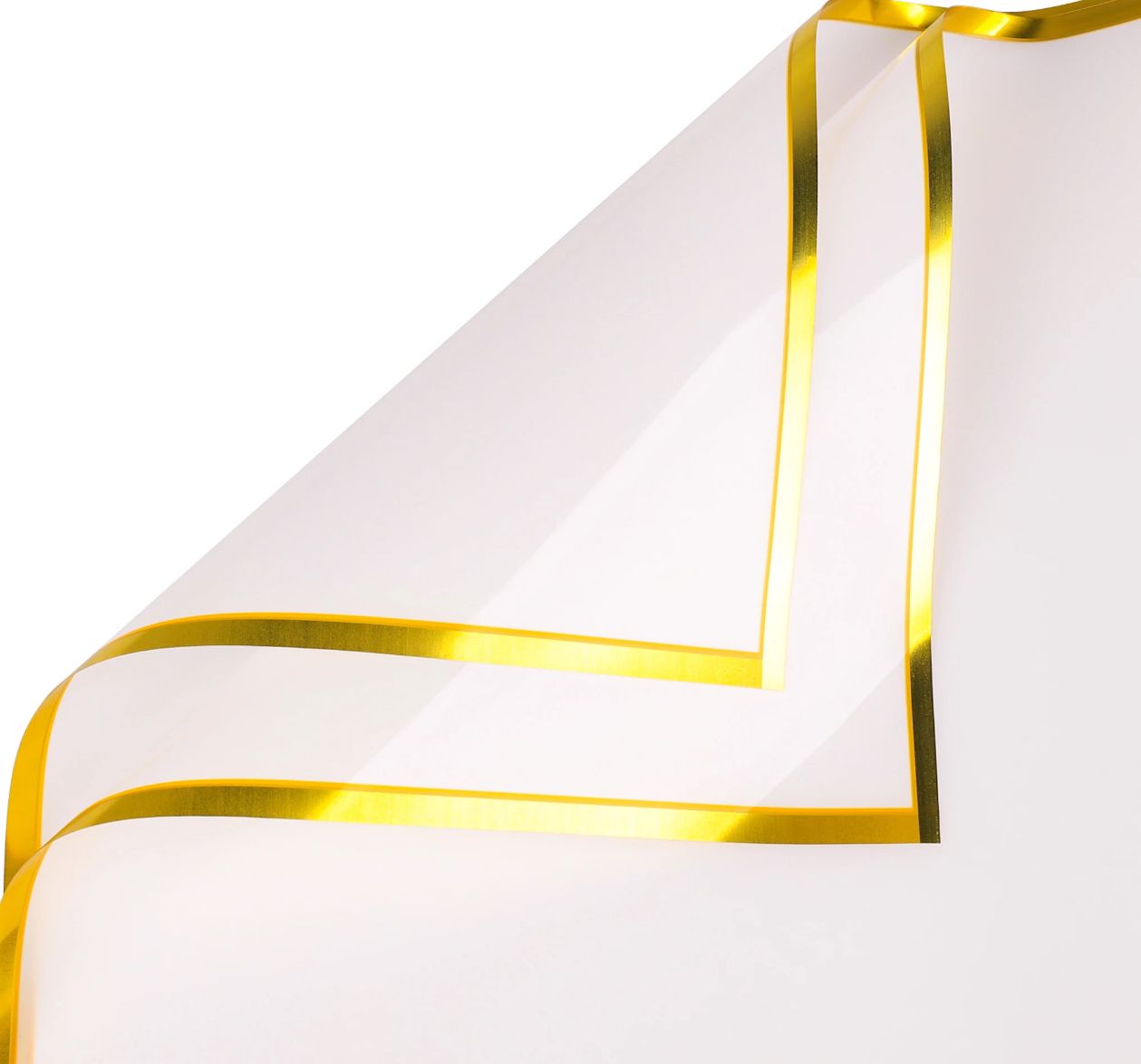 Shiny Gold Edge Flower Wrapping Paper - Light Purple