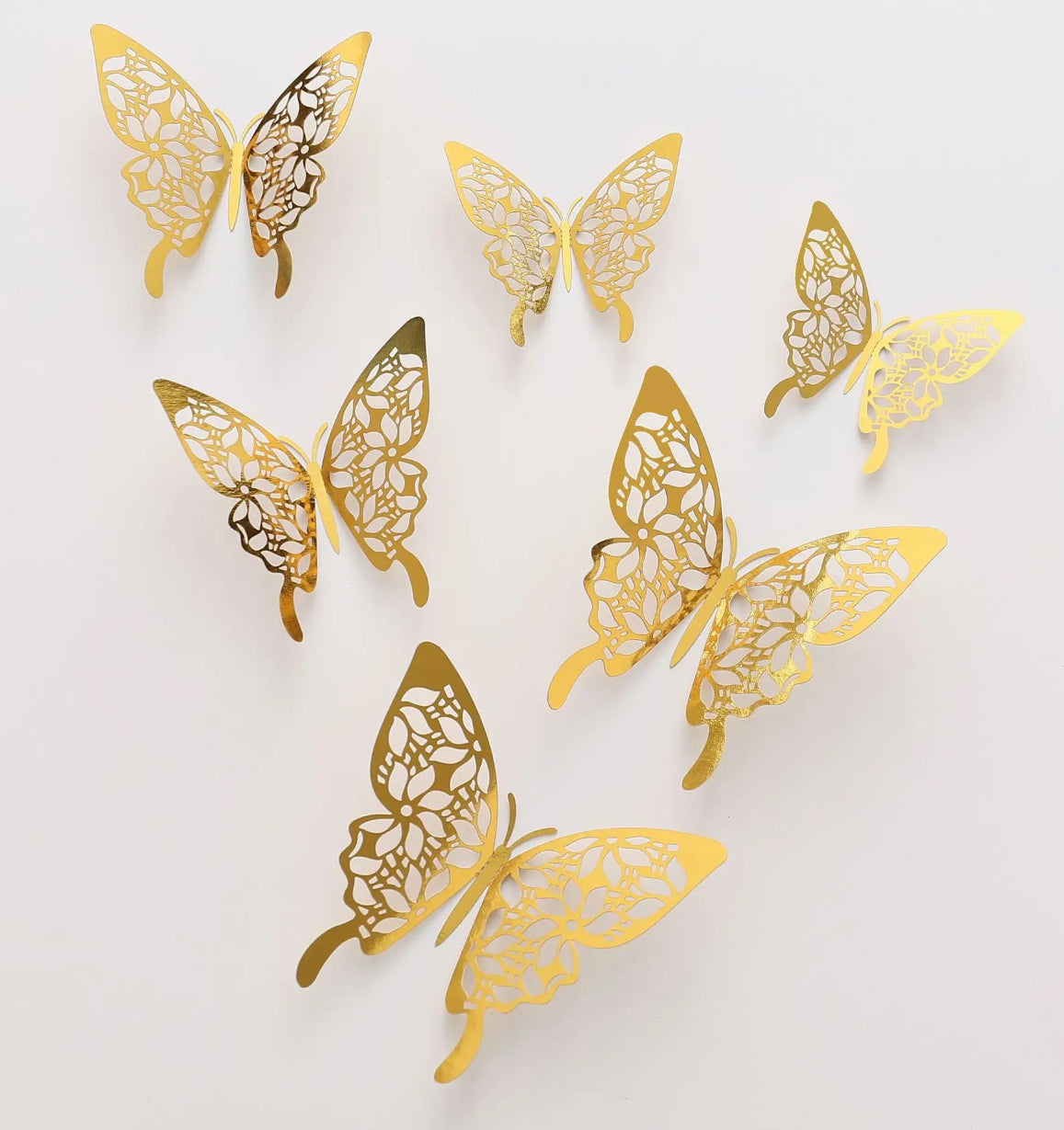 Gold Butterflies 12 Pack