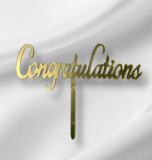 Congratulations 2 Topper - Gold