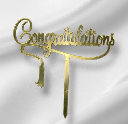 Congratulations 1 Topper - Gold