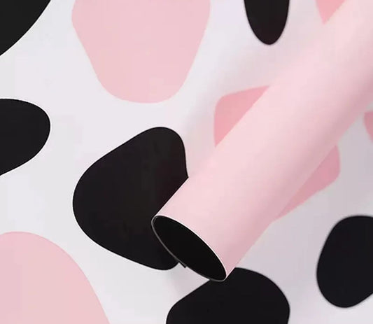 Cow Print Wrapping Paper - Pink