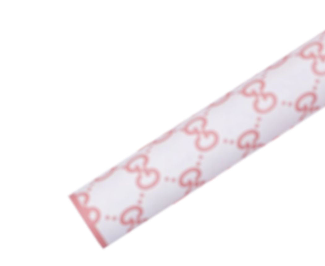 guci love Luxury Brand Flower Wrapping Paper -pink