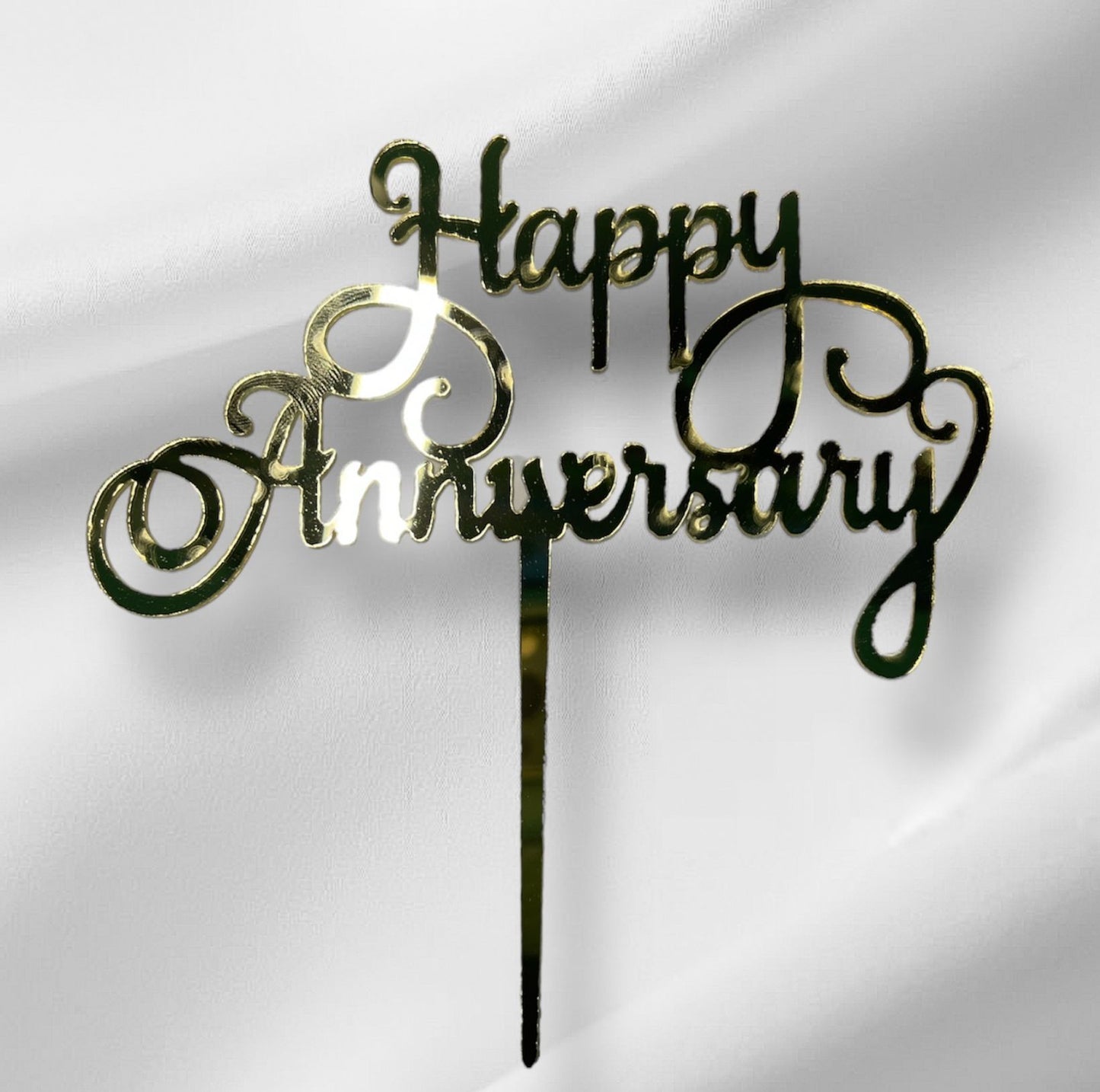 Happy Anniversary 1 Topper - Gold