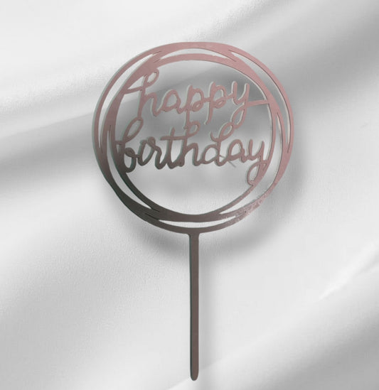 Happy Birthday 2 Topper - Pink