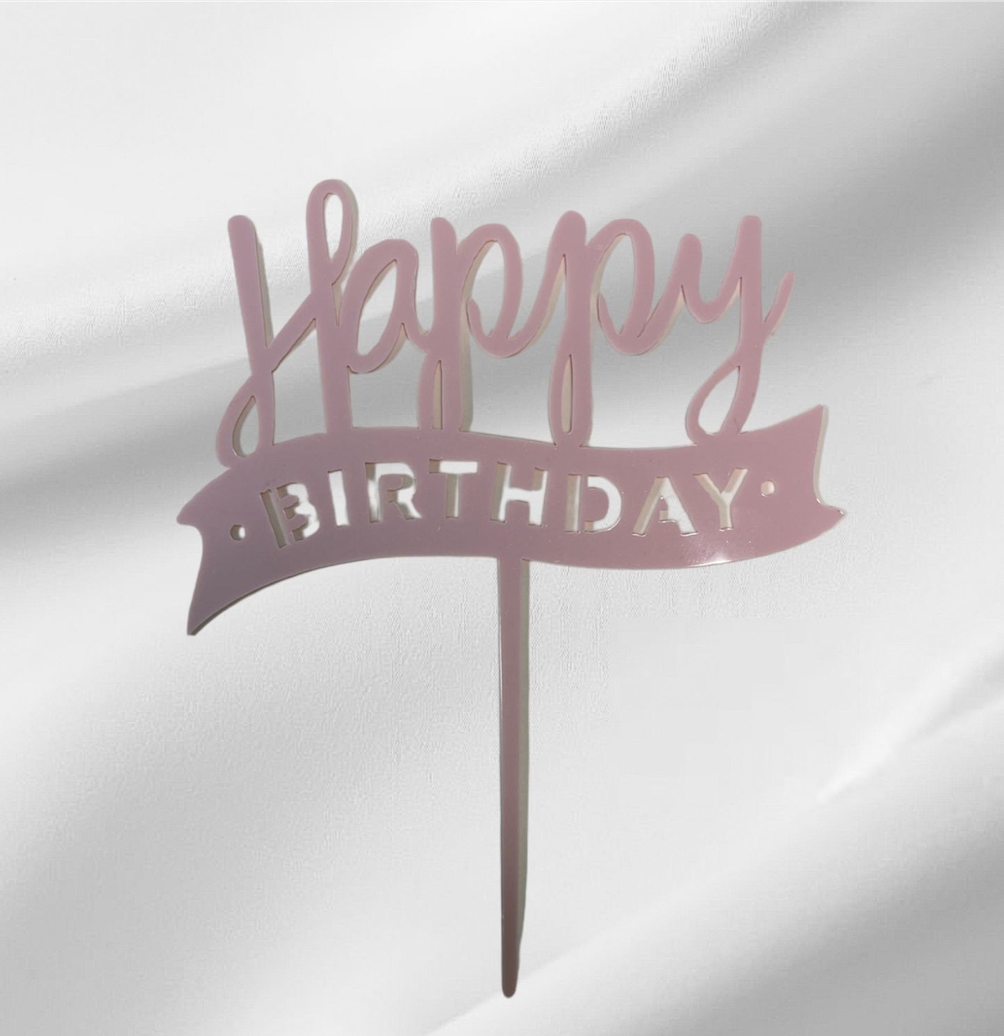 Happy Birthday 3 Topper - Pink