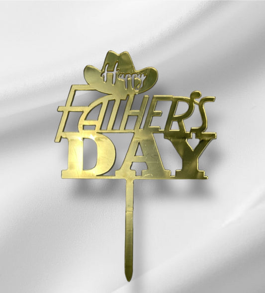 Happy Fathers Day 2 Topper - Gold