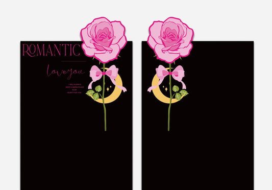 3D Black Rose  Flower Wrapping Paper - forever roses store 