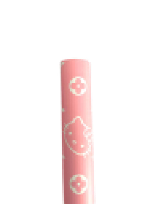 L V Hello Cat Flower Wrapping Paper - Pink