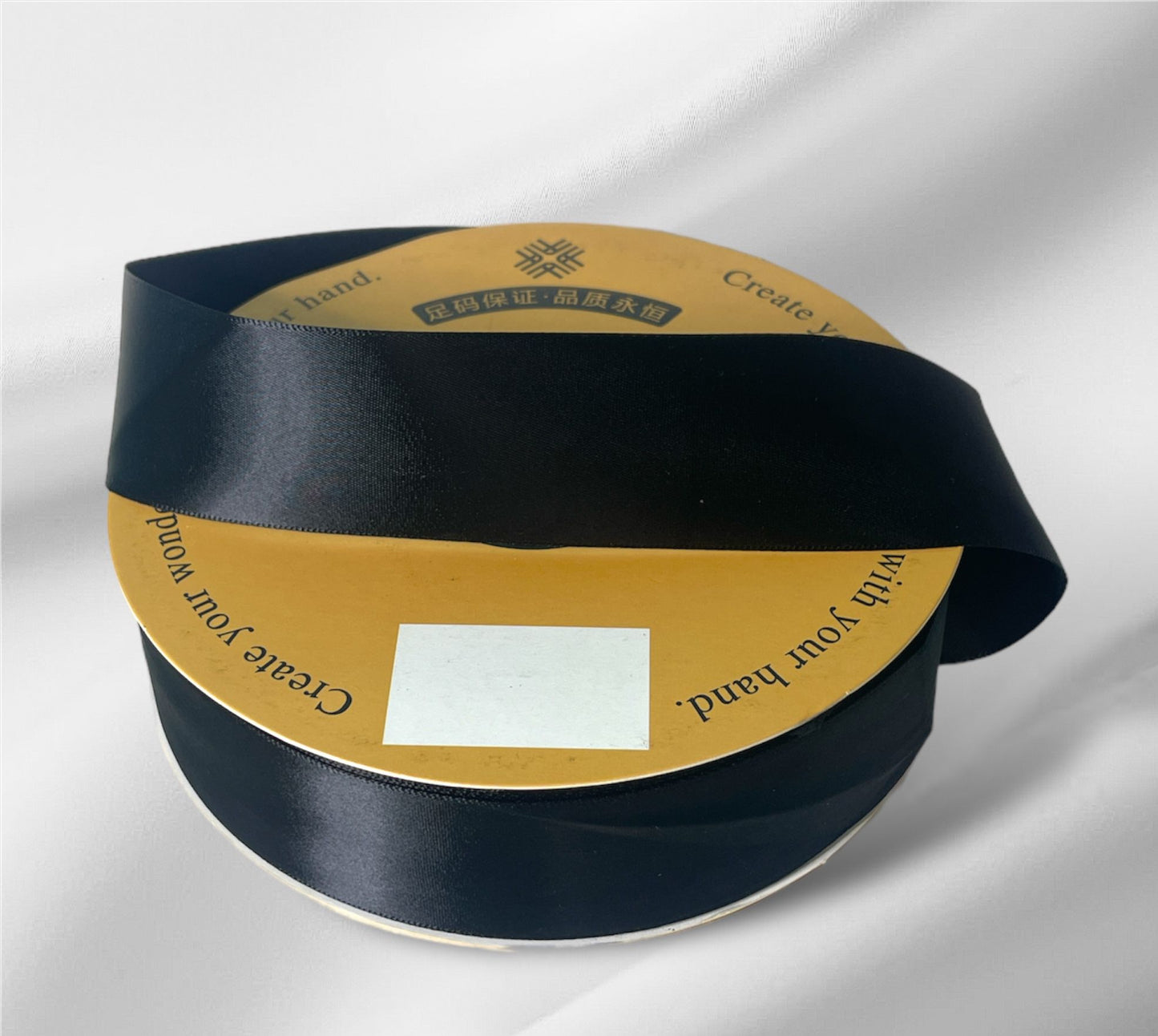1.5" Single Face Ribbon - Black